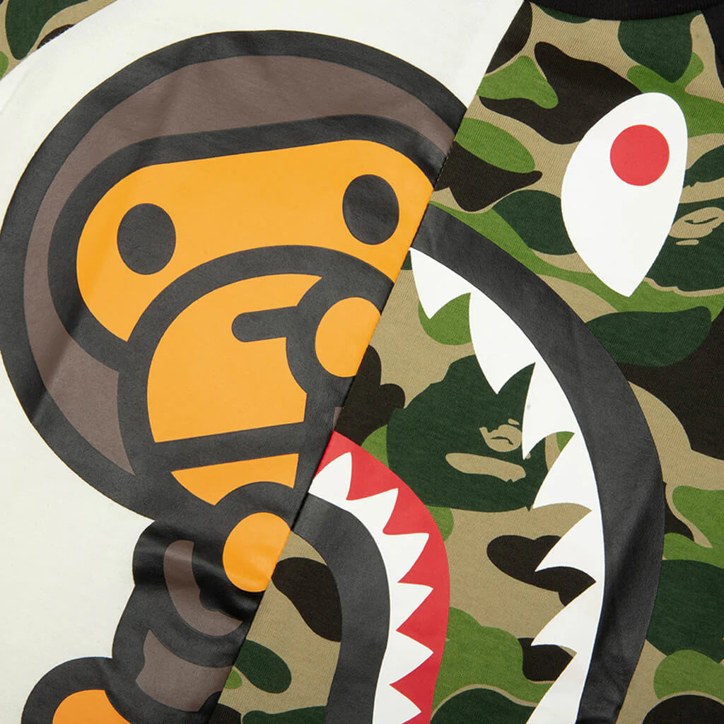 Kids ABC Camo Shark Milo Tee Green