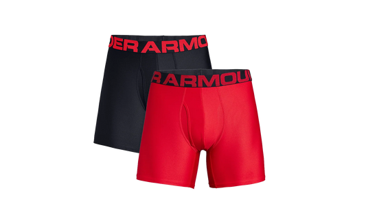 Tech 6" 2-Pack Boxerjock "Red / Black" 1327415 600