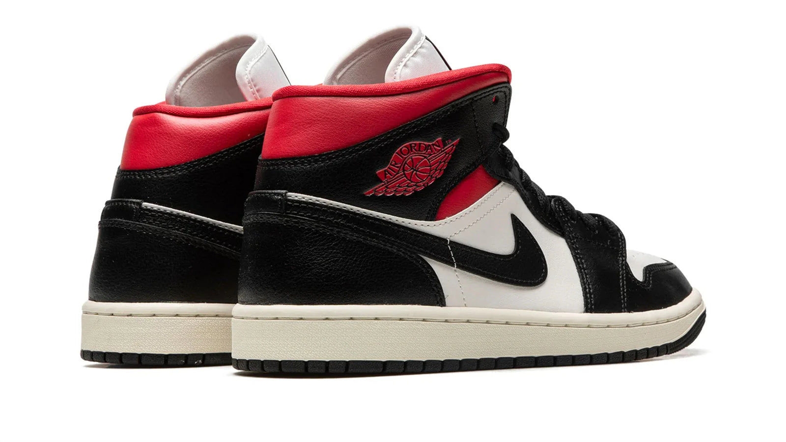 AIR JORDAN 1 MID WMNS Black Gym Red Sail