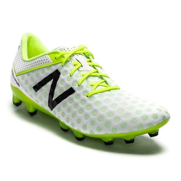 New Balance Visaro Pro FG Firm Ground Soccer Cleats White Toxic Green
