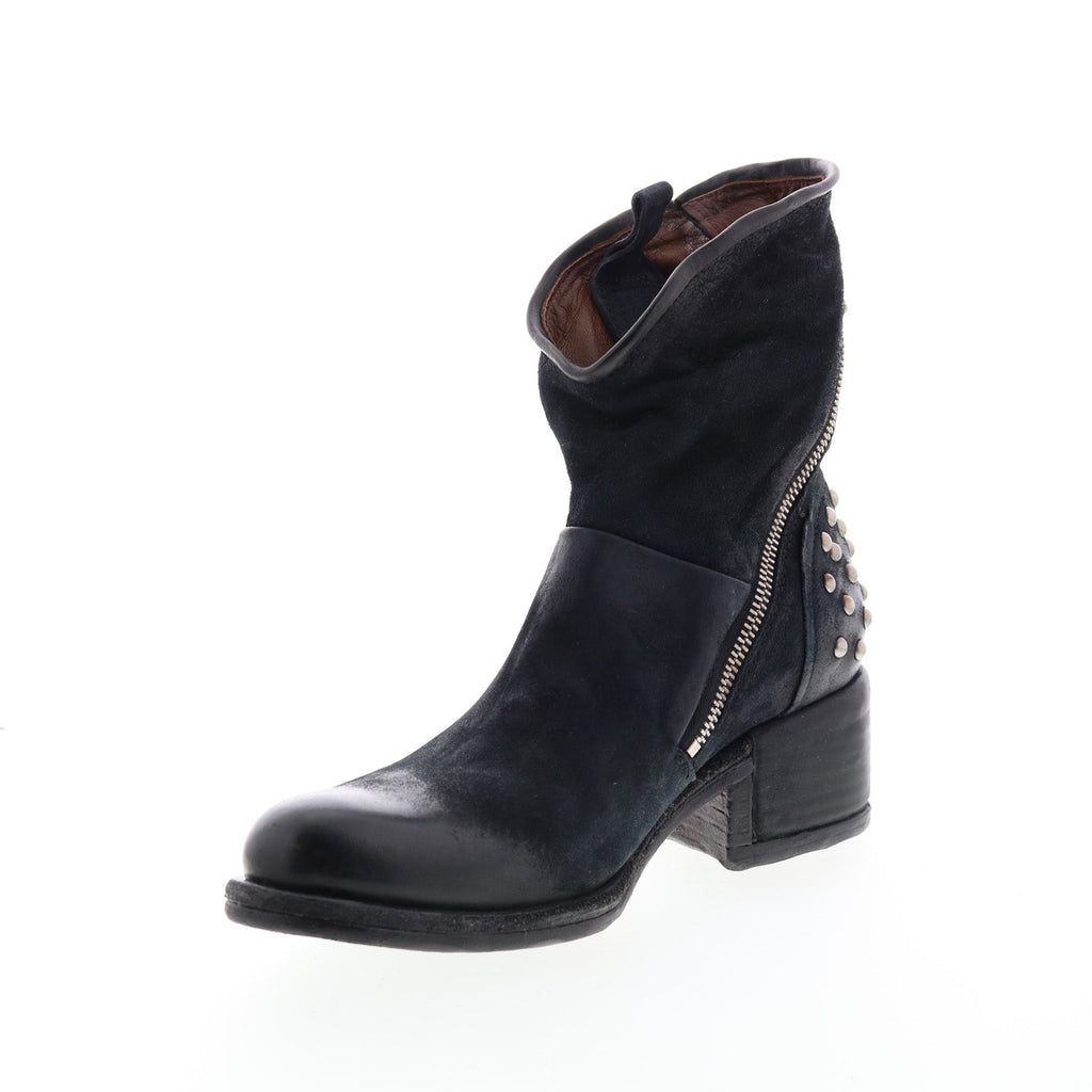 Orrin 548204-301 Womens Black Leather Zipper Casual Dress Boots