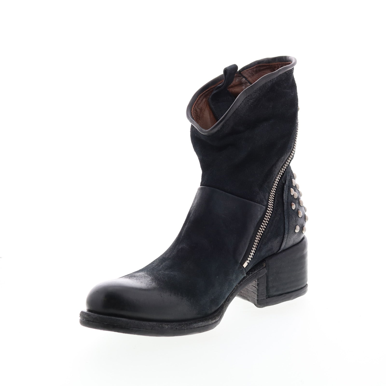 Orrin 548204-301 Womens Black Leather Zipper Casual Dress Boots