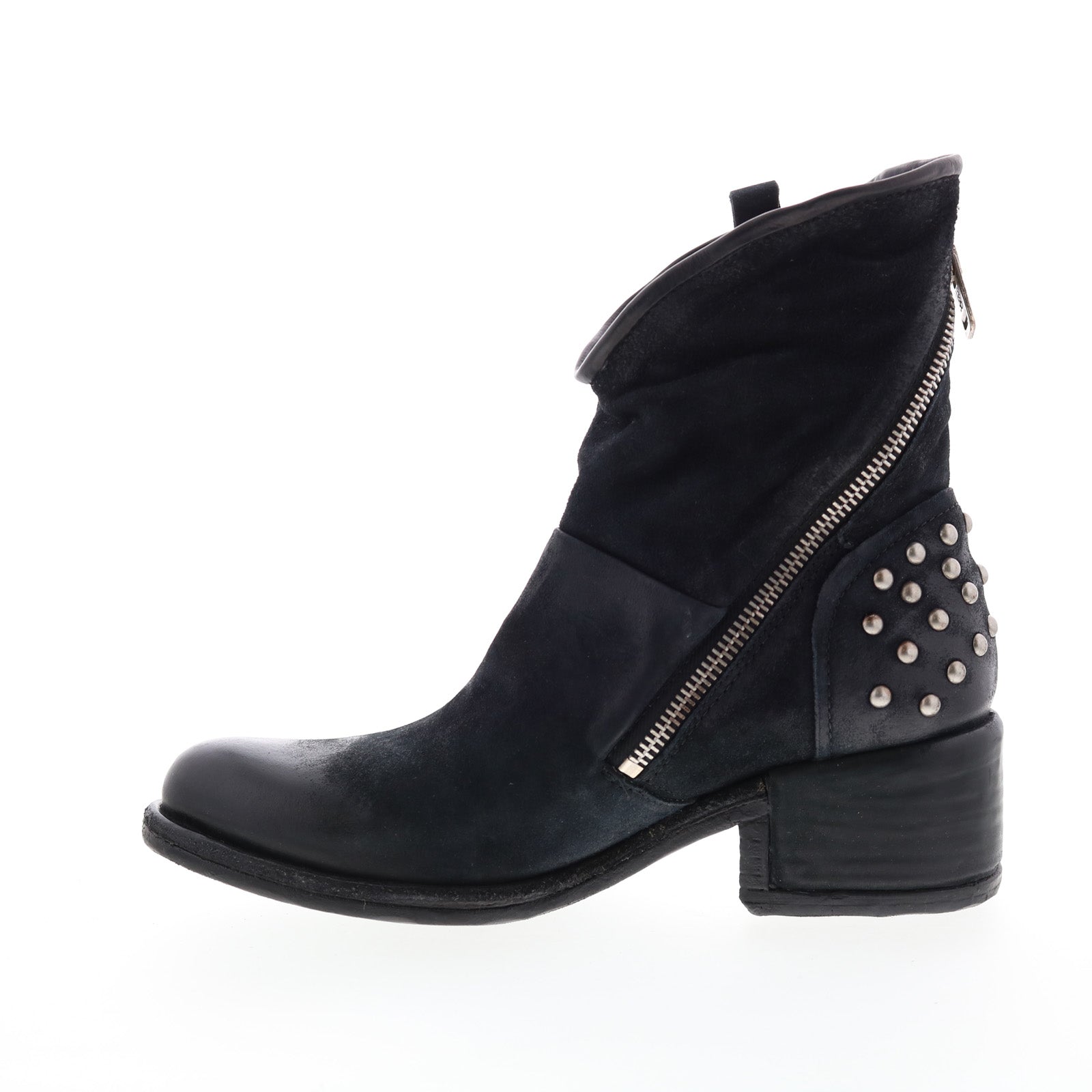 Orrin 548204-301 Womens Black Leather Zipper Casual Dress Boots