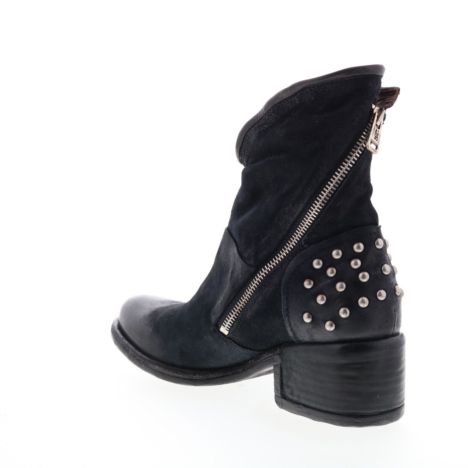 Orrin 548204-301 Womens Black Leather Zipper Casual Dress Boots