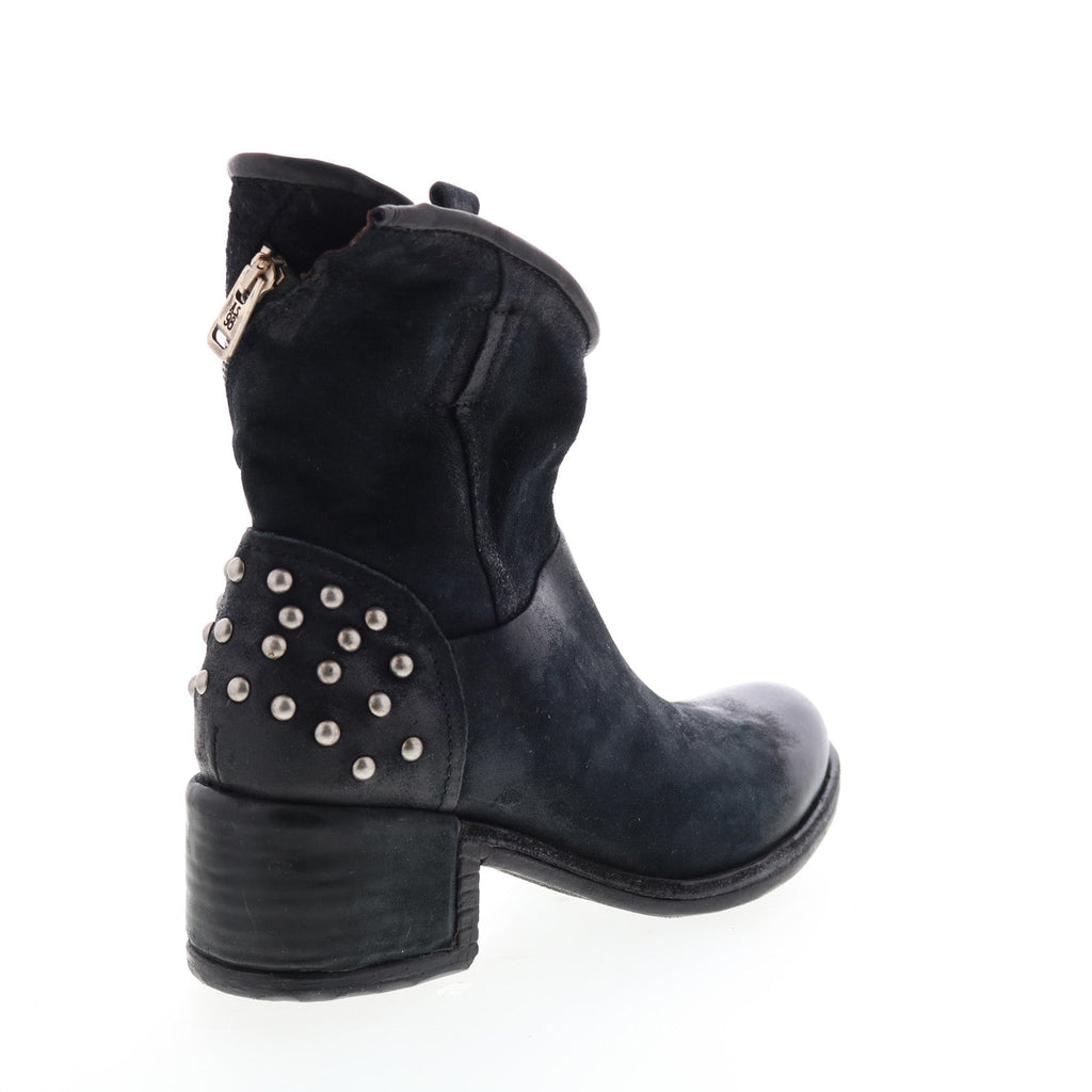 Orrin 548204-301 Womens Black Leather Zipper Casual Dress Boots