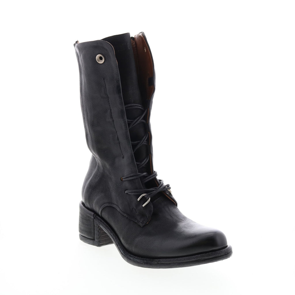 Opie 548213-201 Womens Black Leather Lace Up Casual Dress Boots