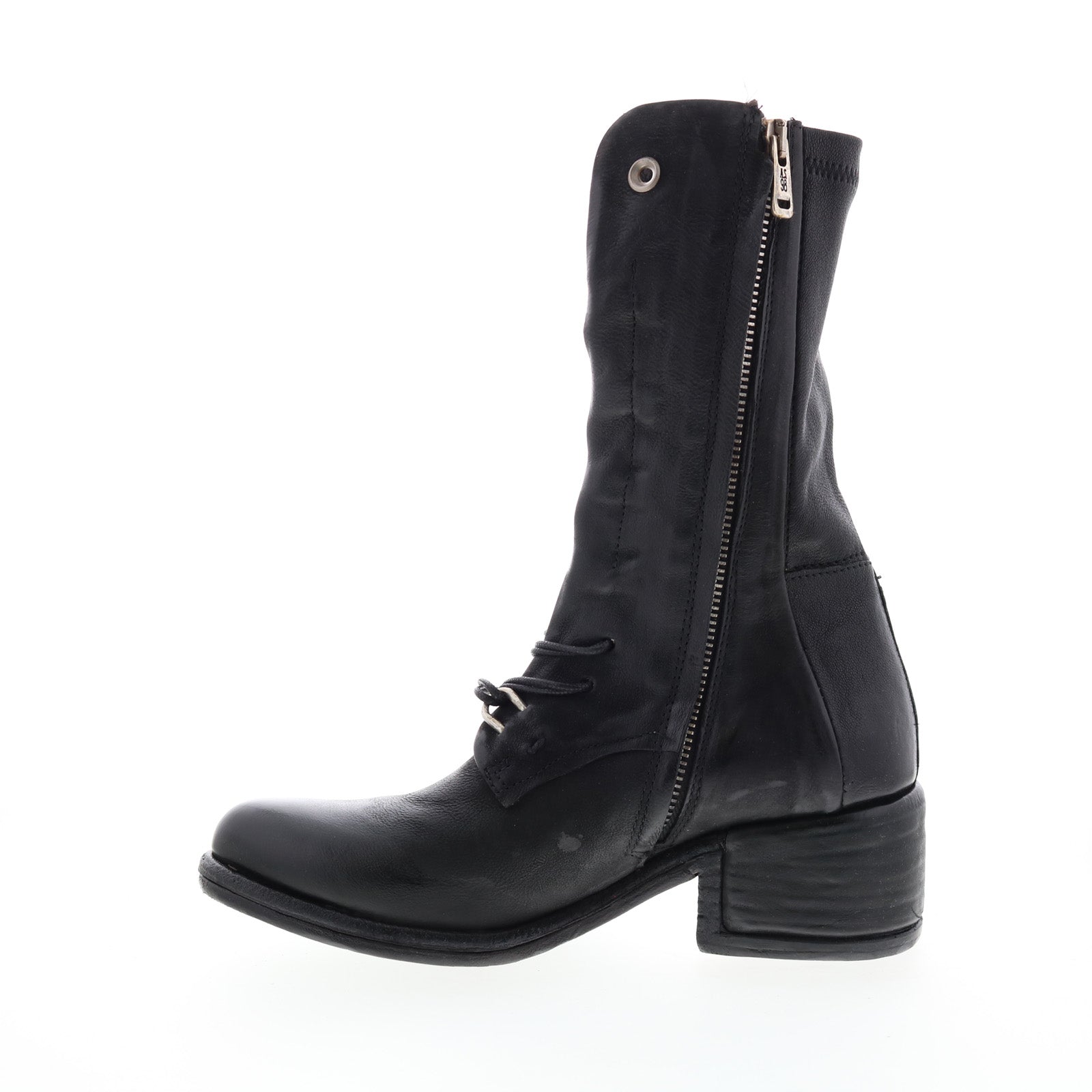 Opie 548213-201 Womens Black Leather Lace Up Casual Dress Boots