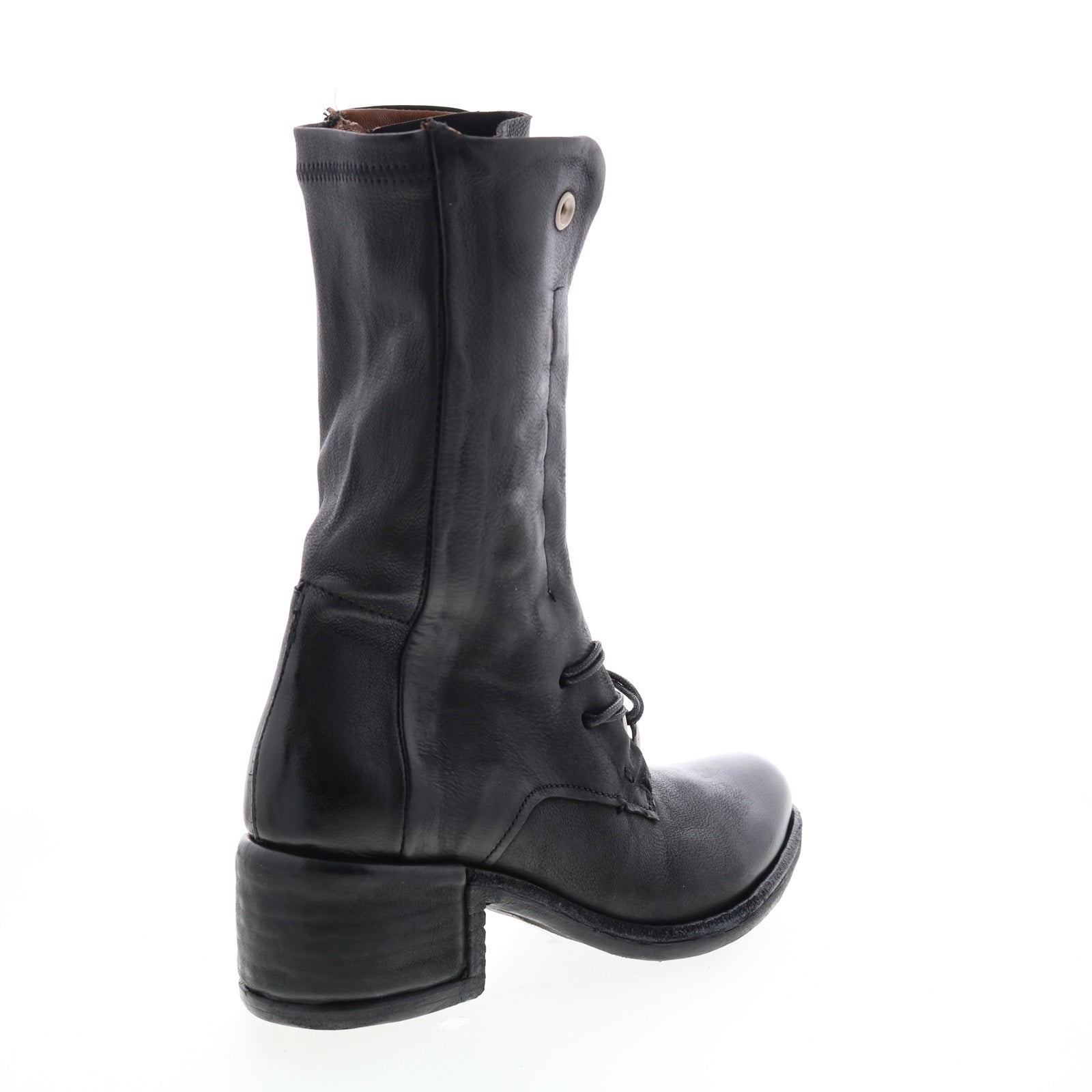 Opie 548213-201 Womens Black Leather Lace Up Casual Dress Boots