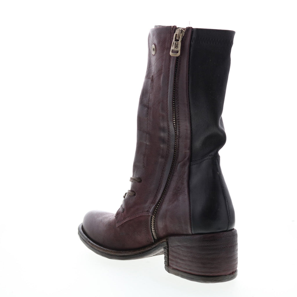Opie 548213-201 Womens Burgundy Leather Lace Up Casual Dress Boots