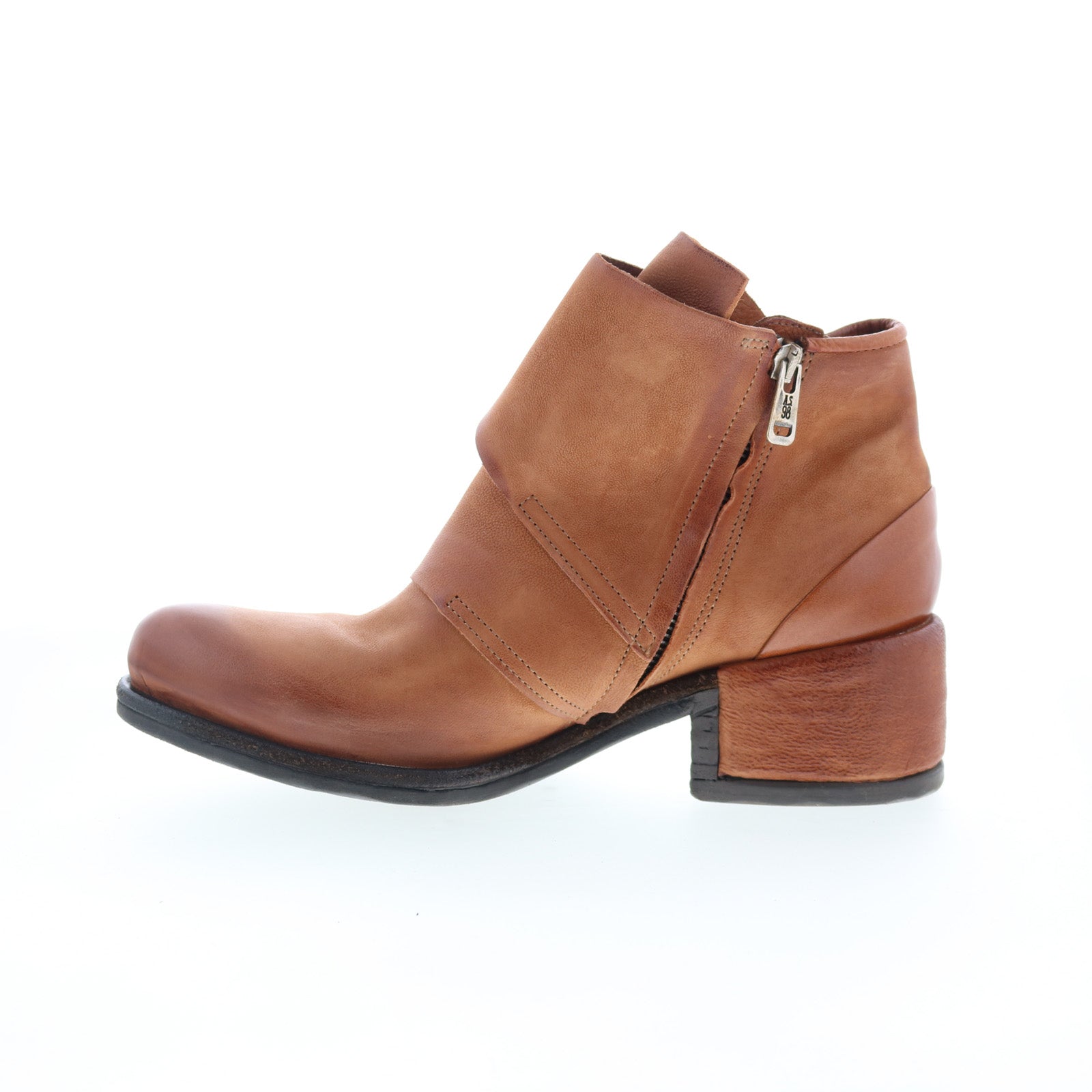 Olin 548214-301-6871 Womens Brown Leather Zipper Casual Dress Boots
