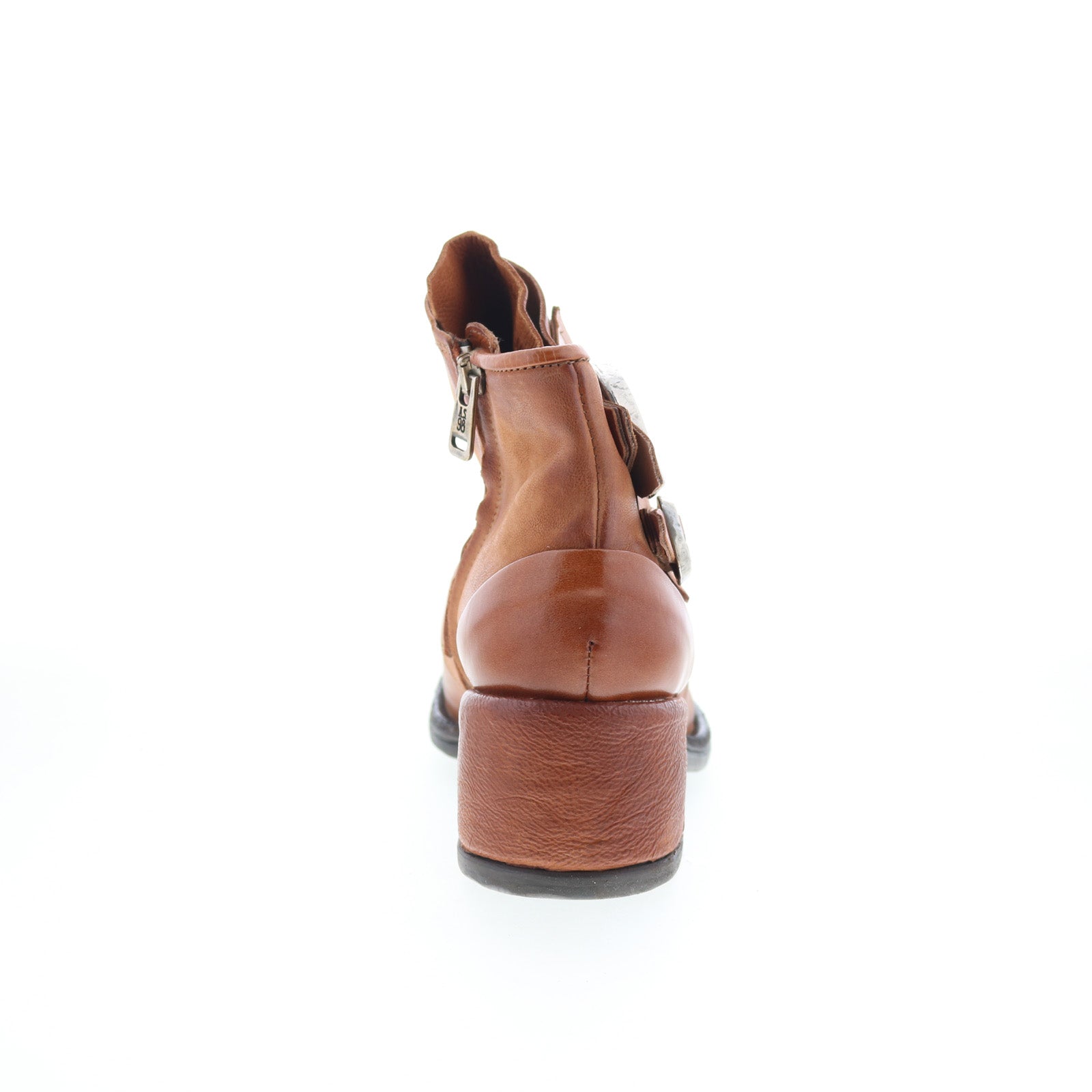 Olin 548214-301-6871 Womens Brown Leather Zipper Casual Dress Boots