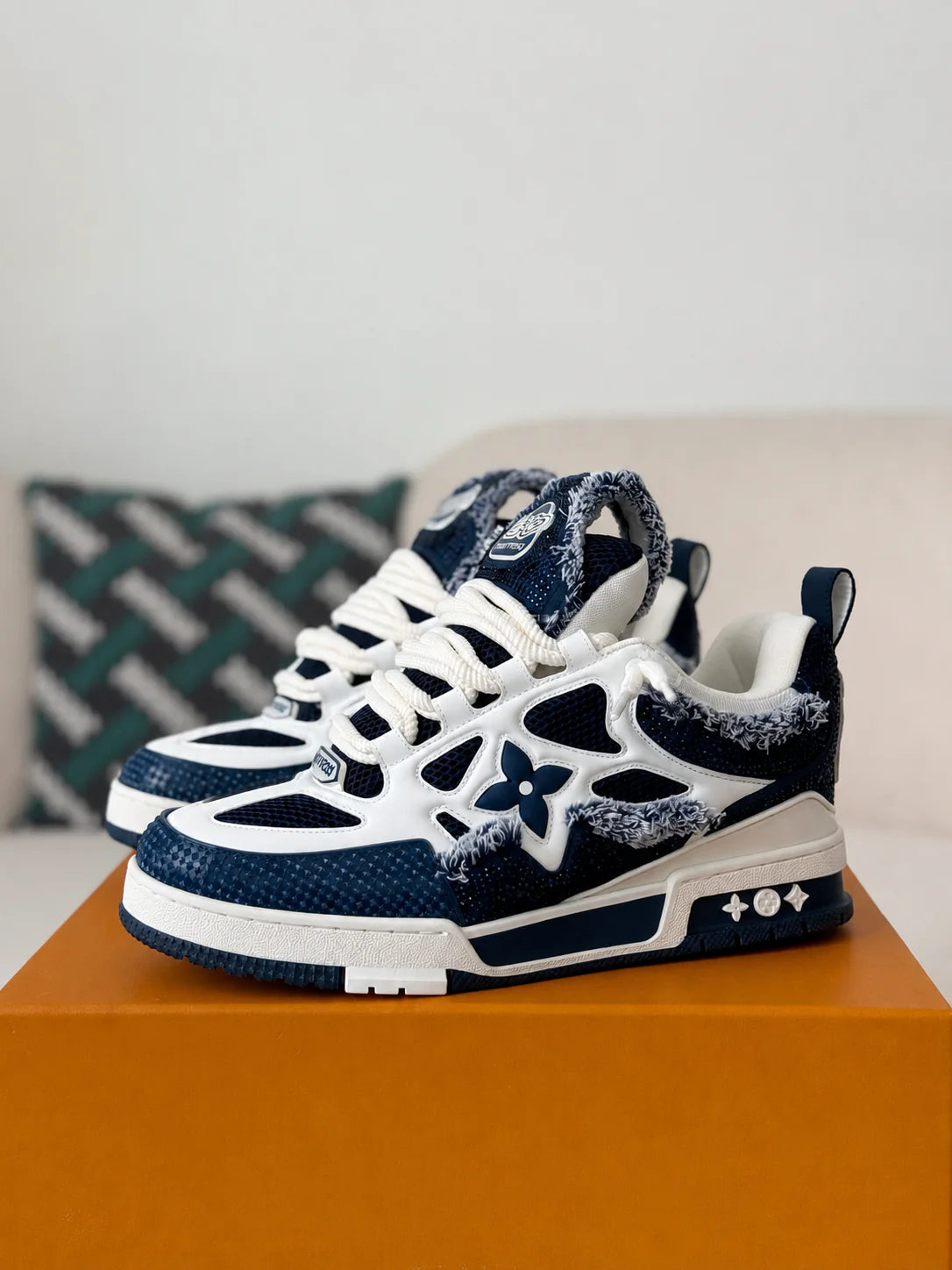 LV Skate Sneaker Marine White