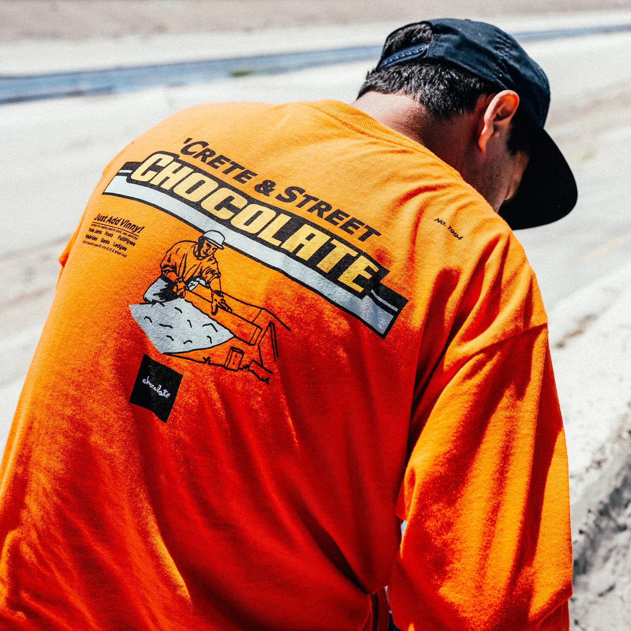 Chocolate Vincent Alvarez Crete Street Longsleeve Tee Orange