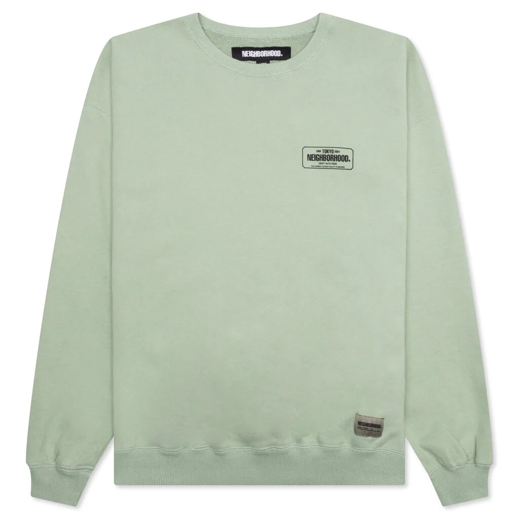 Classic Sweat Shirt L S Sage Green