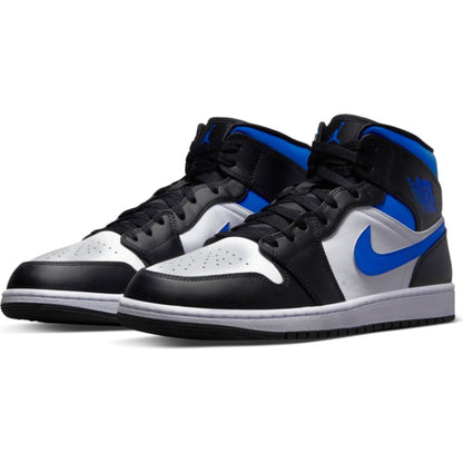 Men's Air Jordan 1 Mid "White Black Racer Blue"