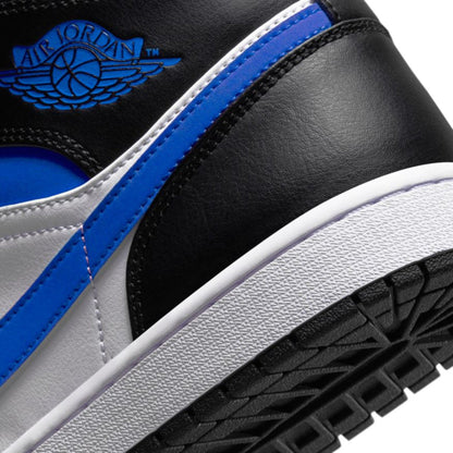 Men's Air Jordan 1 Mid "White Black Racer Blue"
