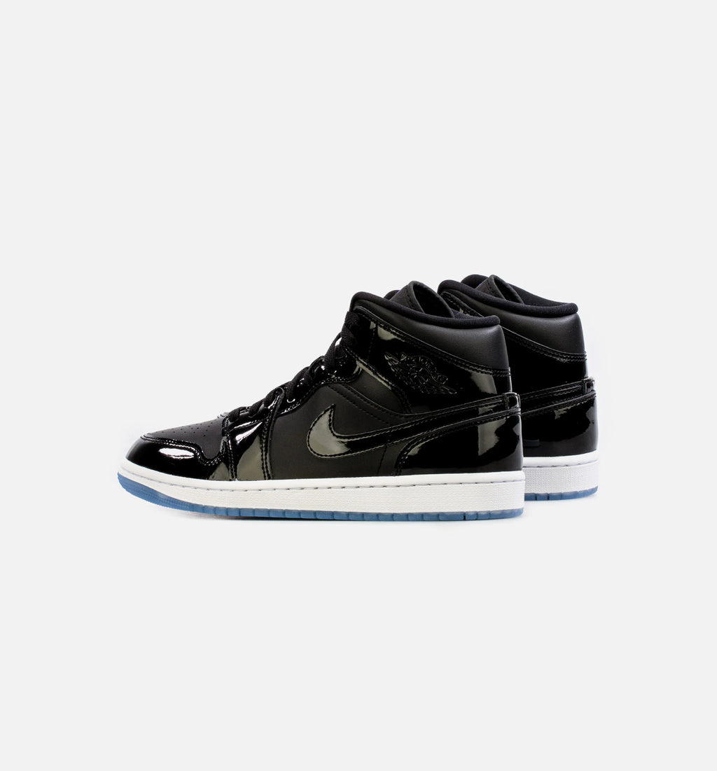 Air Jordan 1 Mid Space Jam Mens Lifestyle Shoe Black