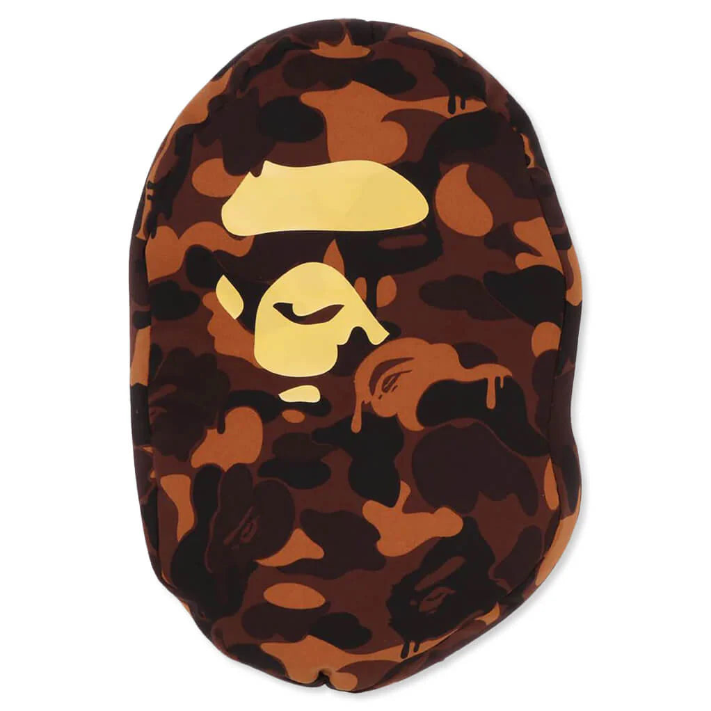 Valentine Chocolate Camo Ape Head Cushion Brown