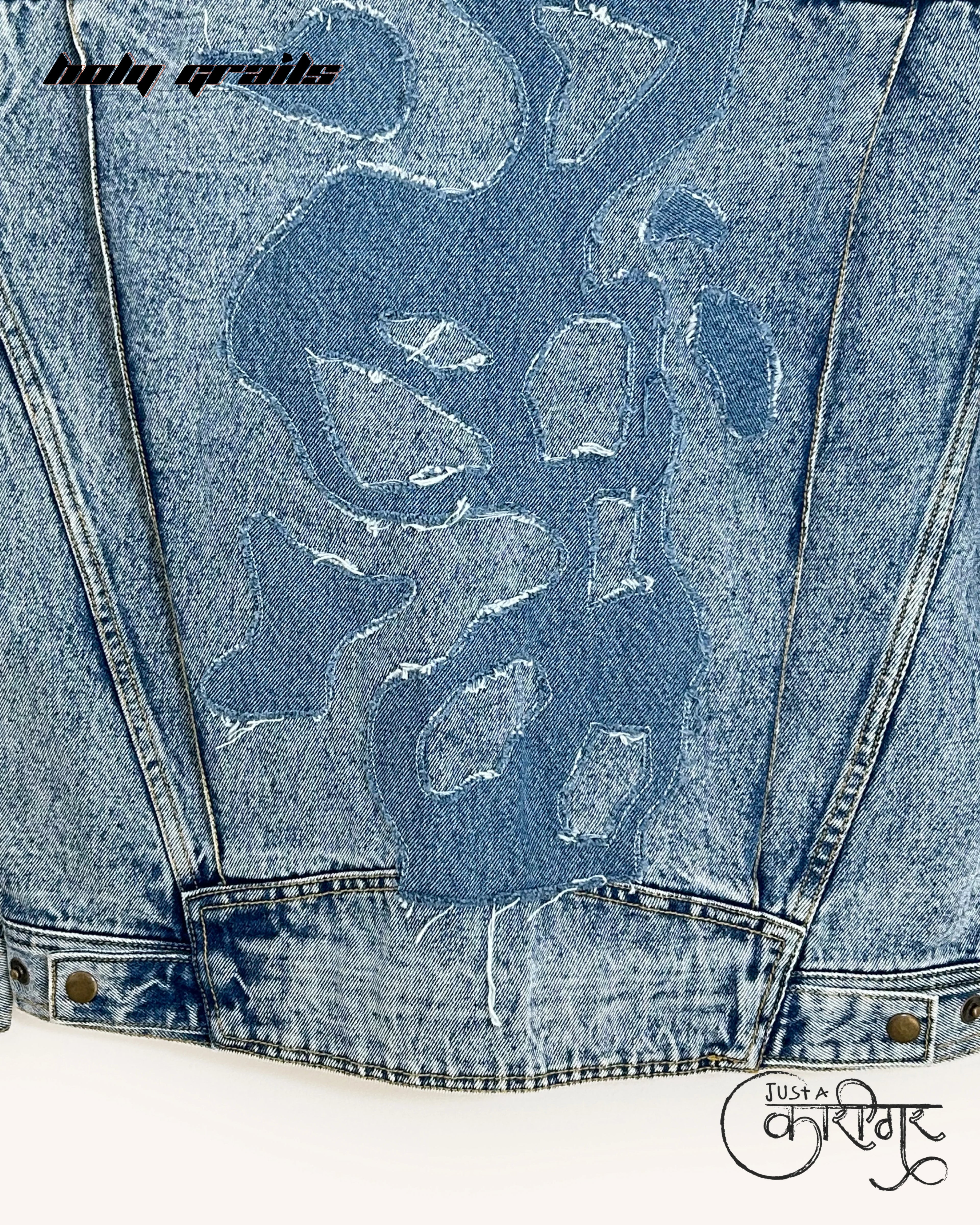 Fluid Thoughts Blue Denim Jacket HG x Just A Karigar