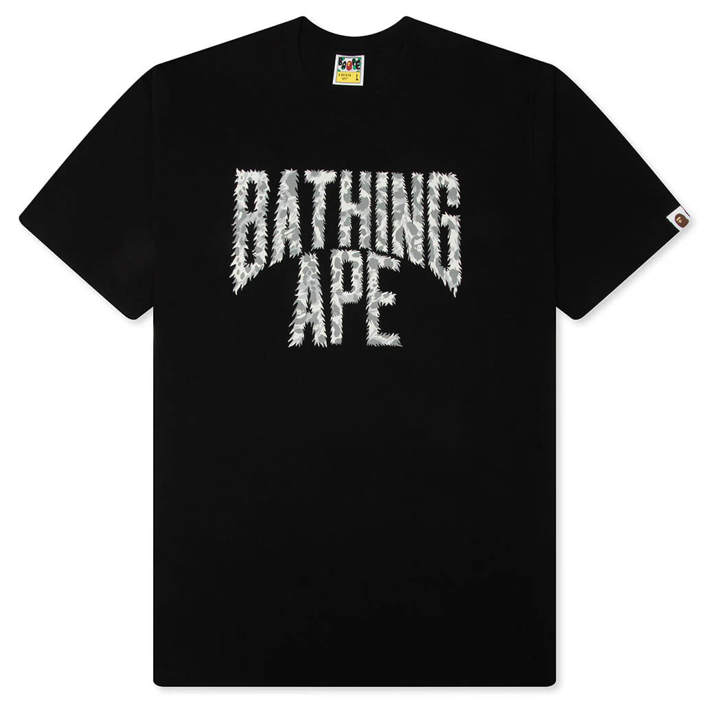 Wild Leopard Pattern NYC Logo Tee Black Gray