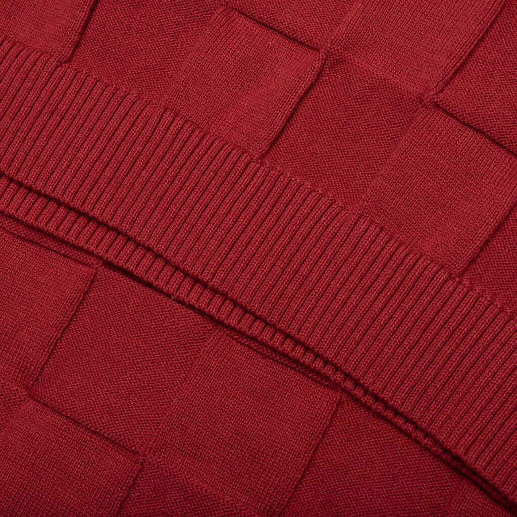 Palmer Checked L S Sweater Polo Sunday Red