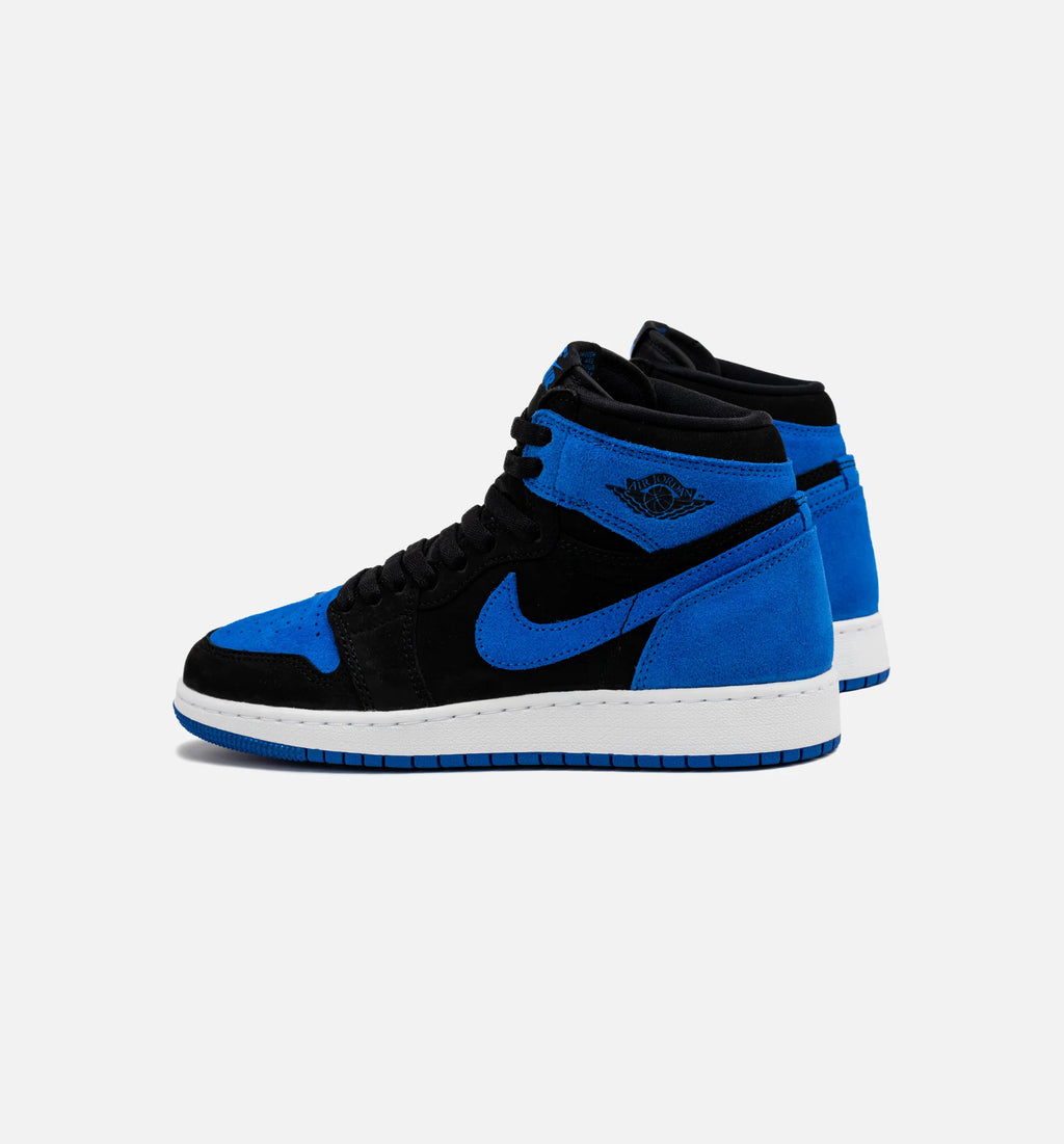 Air Jordan 1 Retro High OG Royal Reimagined Grade School Lifestyle Shoe Black Royal Blue White Free Shipping