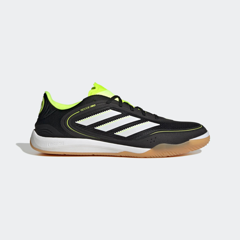 adidas Copa Court Pro IN Indoor Mens Soccer Shoes Black White Lemon