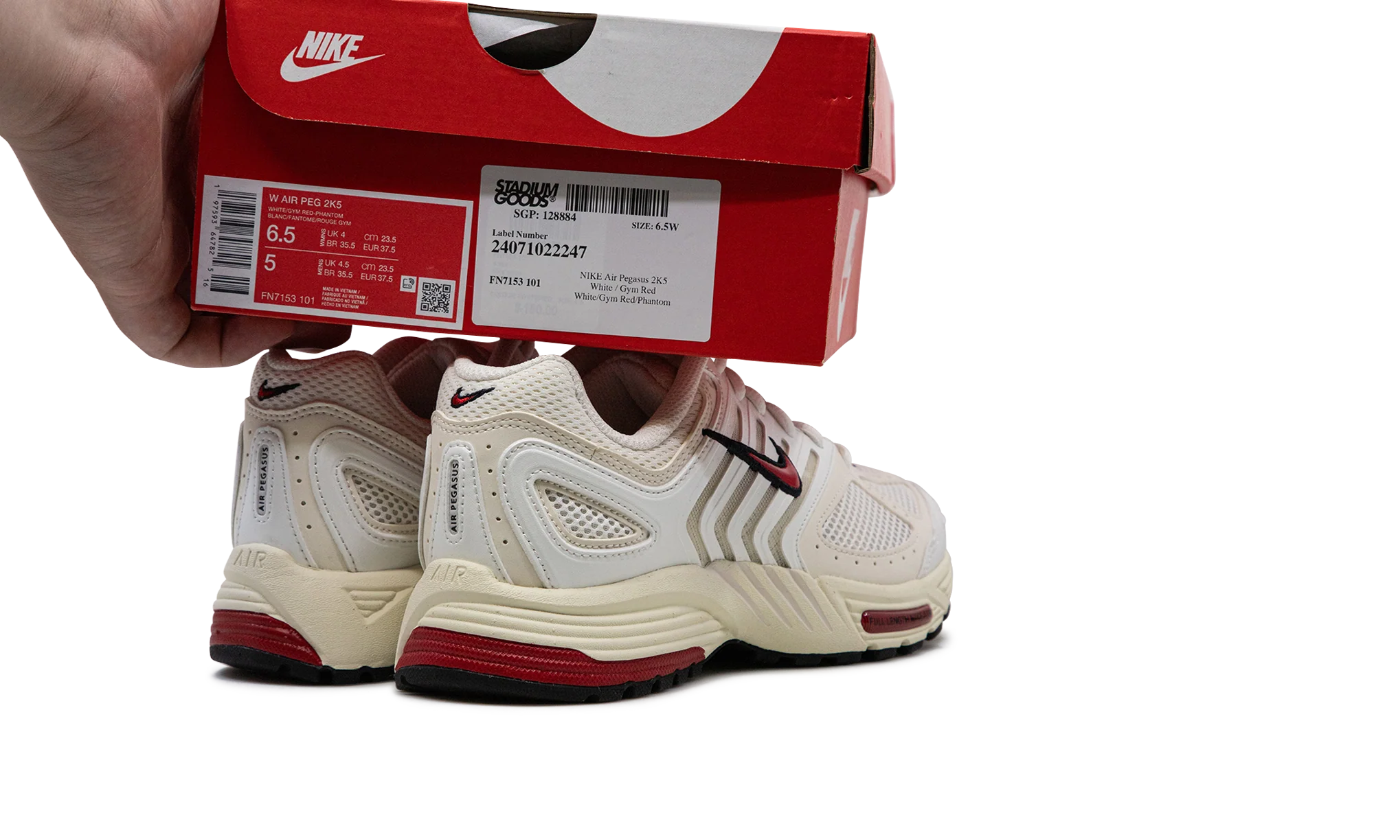 Air Pegasus 2K5 WMNS"White/ Gym Red" FN7153 101