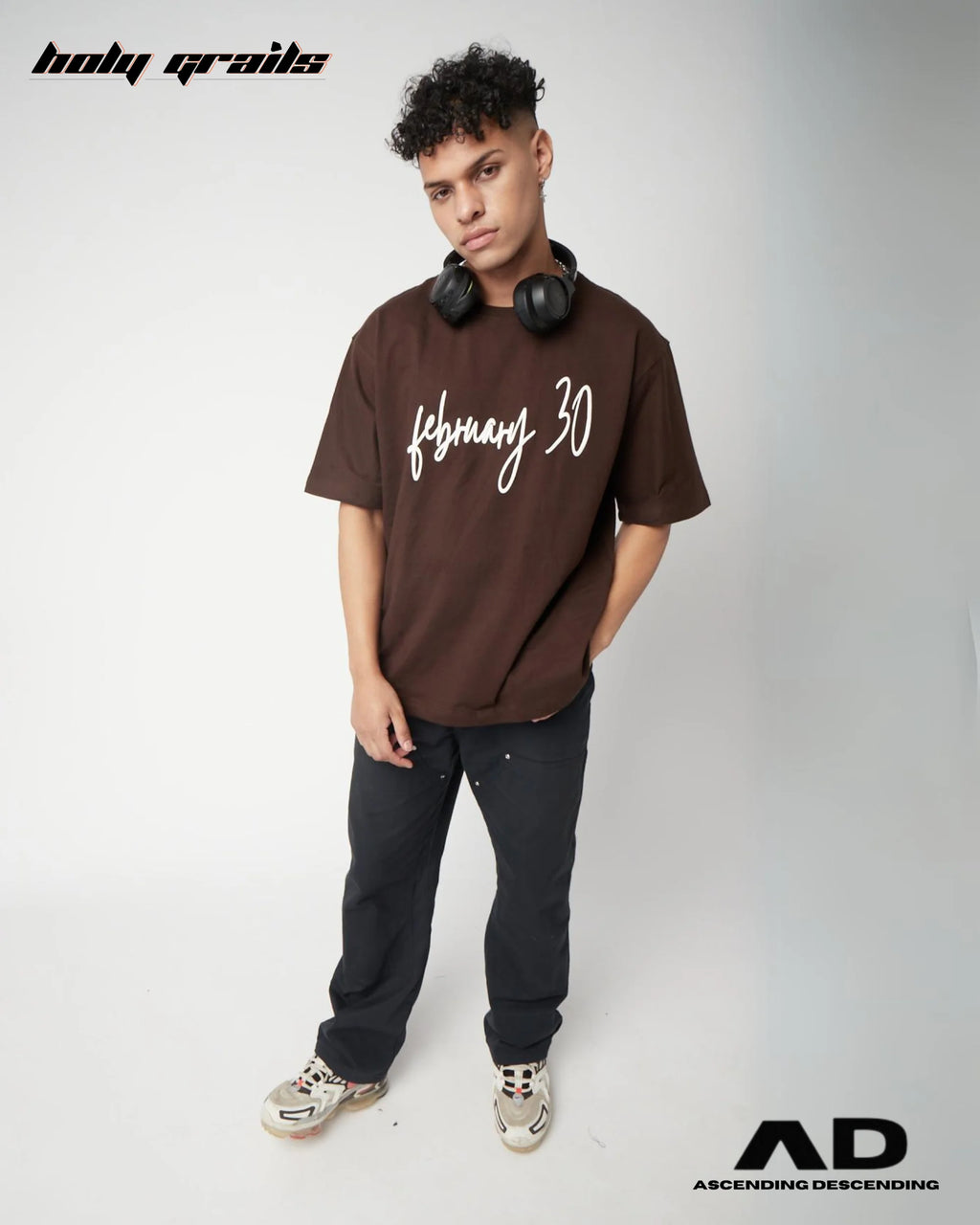 February 30 Brown T Shirt HG x Ascending Descending