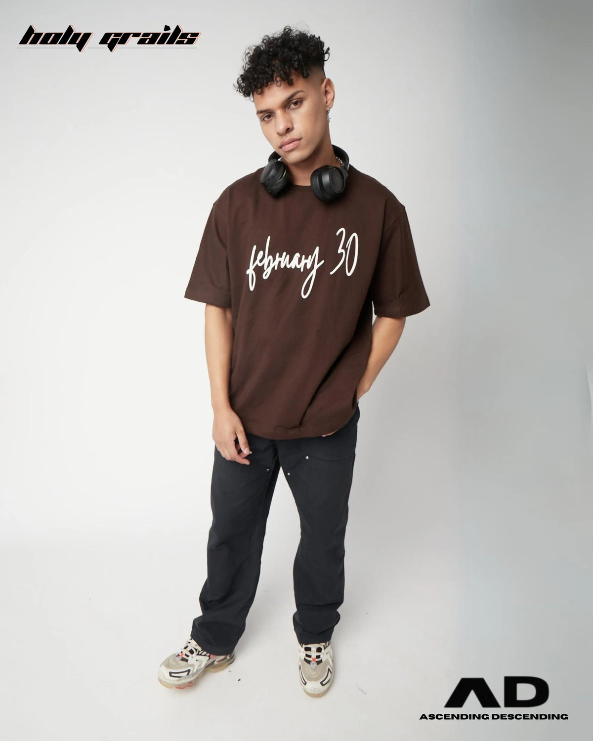 February 30 Brown T Shirt HG x Ascending Descending