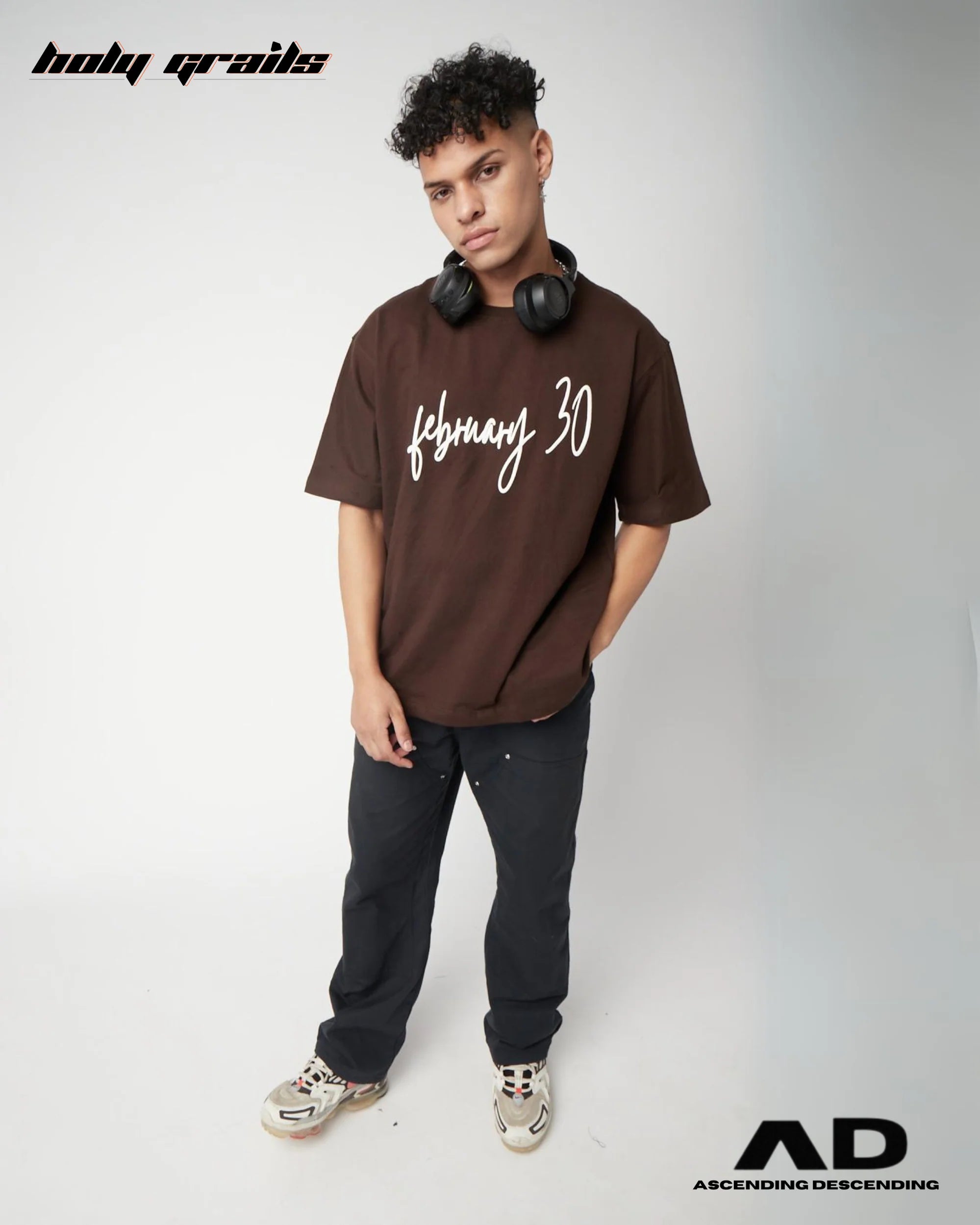 February 30 Brown T Shirt HG x Ascending Descending