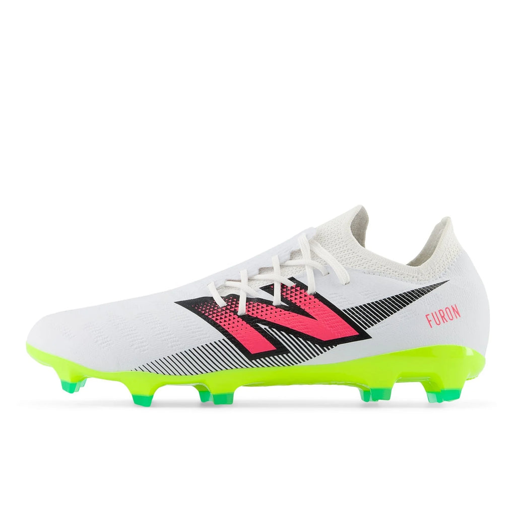 New Balance Furon Destroy FG V7 Firm Ground Soccer Cleats White Black Neon Pink