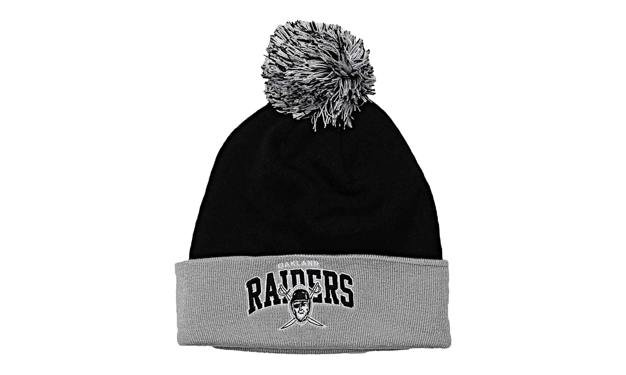 Cuffed Knit Beanie "Oakland Raiders - Black / Grey" KH45Z