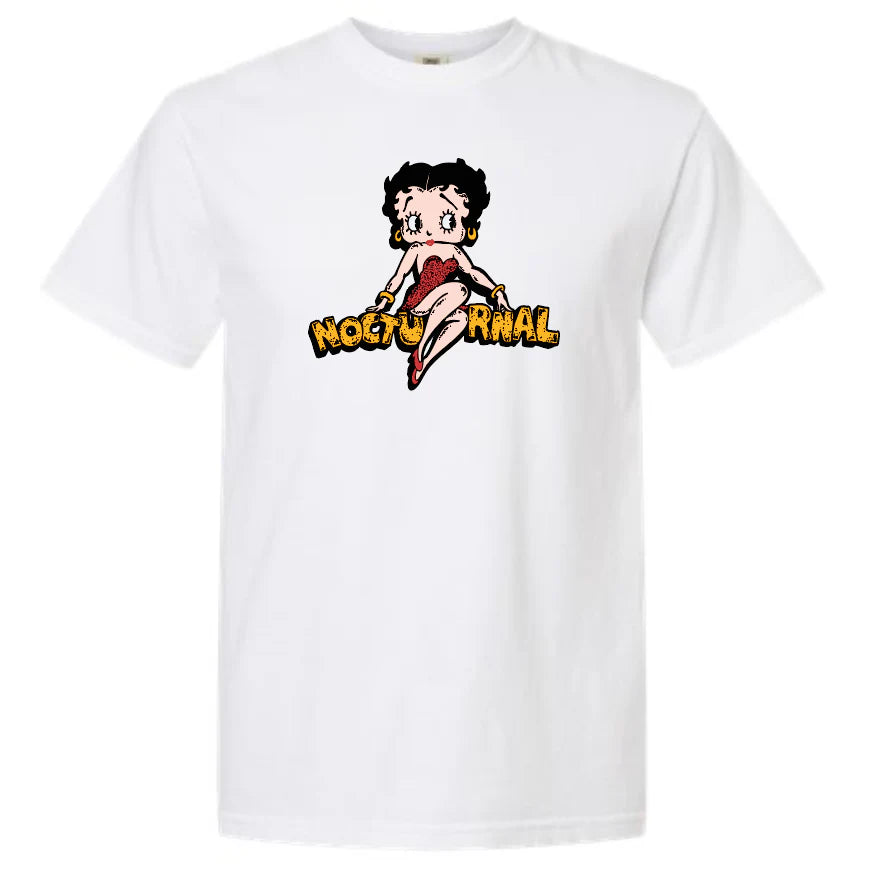 Nocturnal Betty Tee White