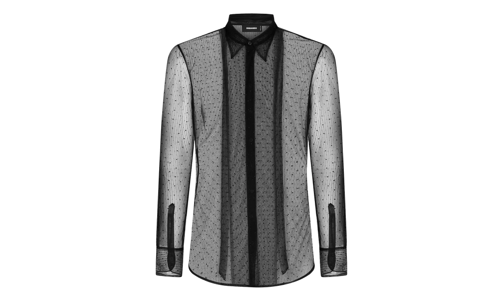 Evening See Through Bow Shirt "Black" S74DM0800S78522900