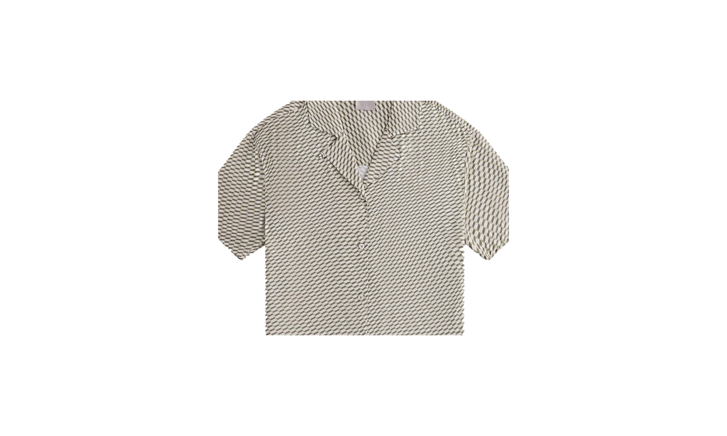 Elena Monogram Silk Camp Shirt WMNS "Khaki" khw030292 359