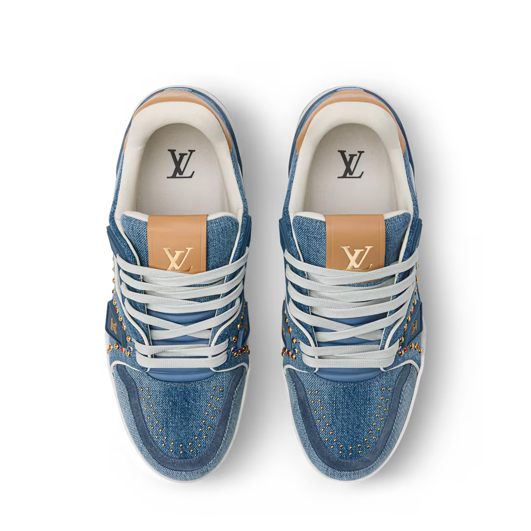 LV Trainer Blue Denim Swarovski