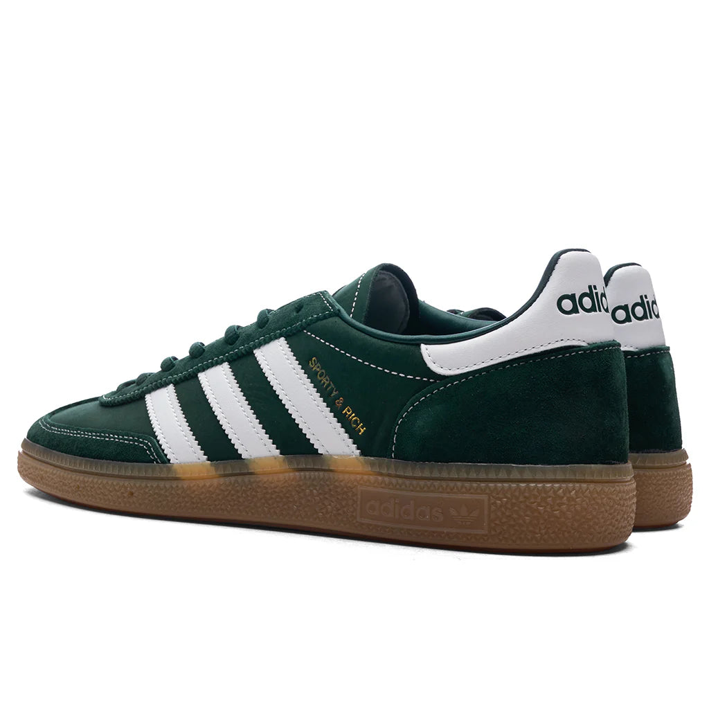 Adidas x Sporty Rich Handball Spezial Dark Green Cloud White Gum