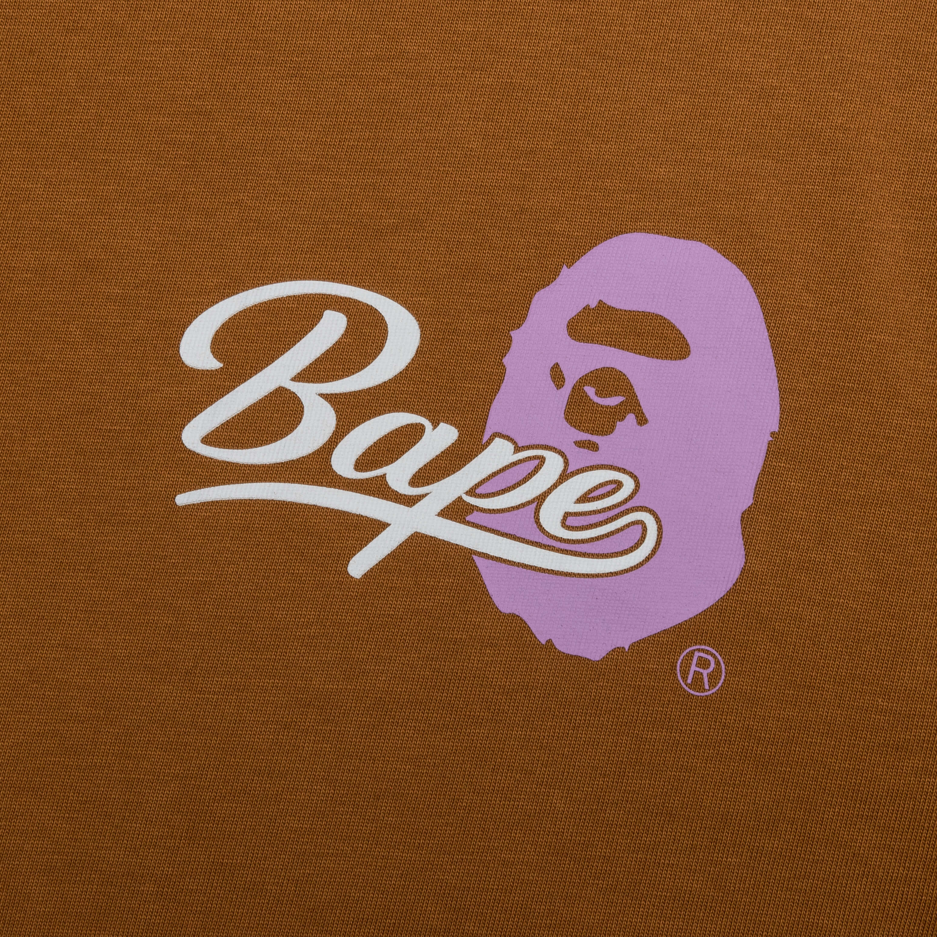 Cursive College Logo Relaxed Fit Tee Brown