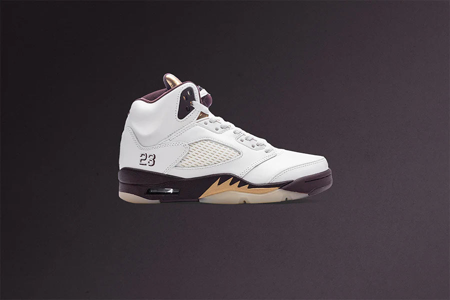 Womens Air Jordan 5 Retro Earth Earth Metallic Gold Sail Muslin