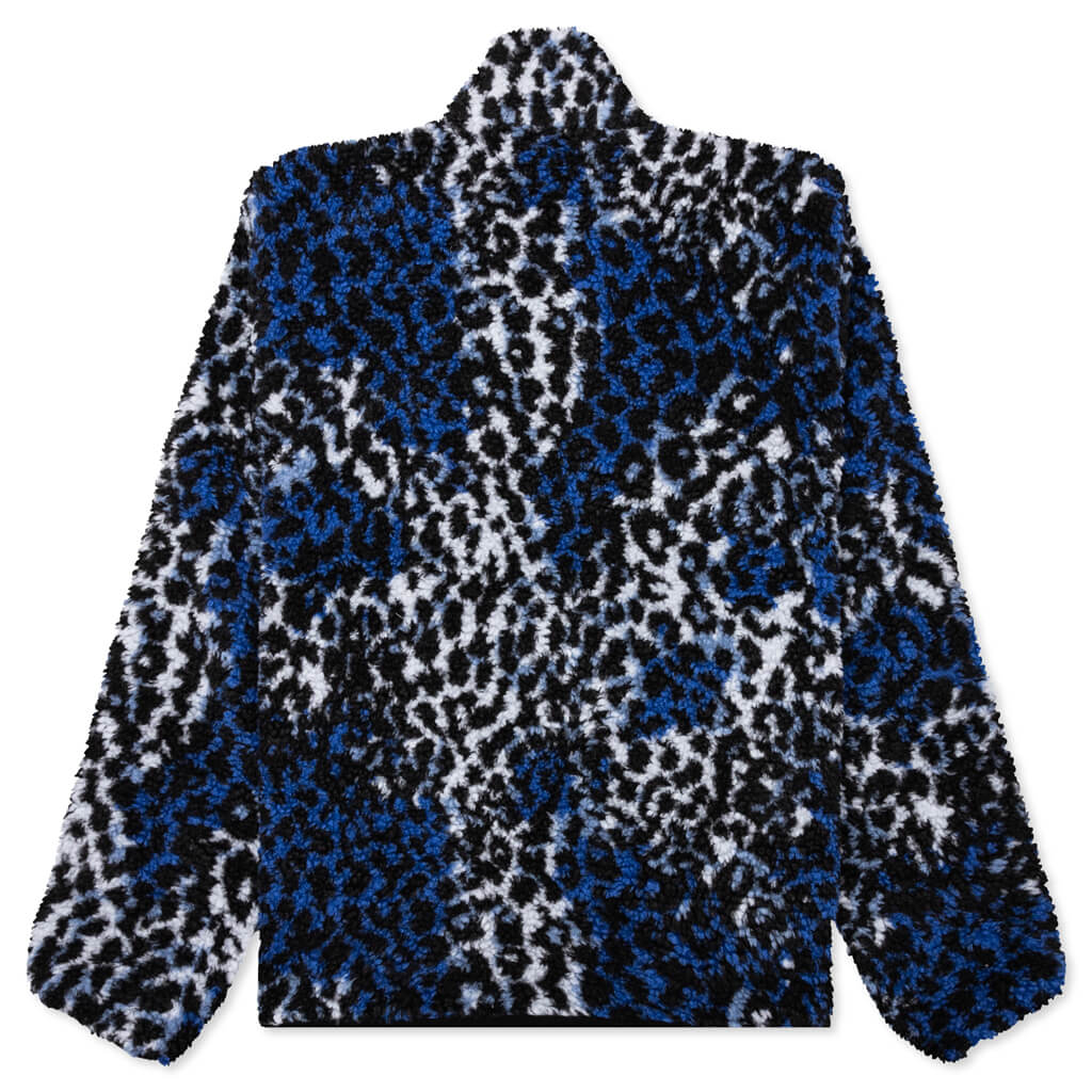 Sherpa Reversible Jacket Blue Leopard