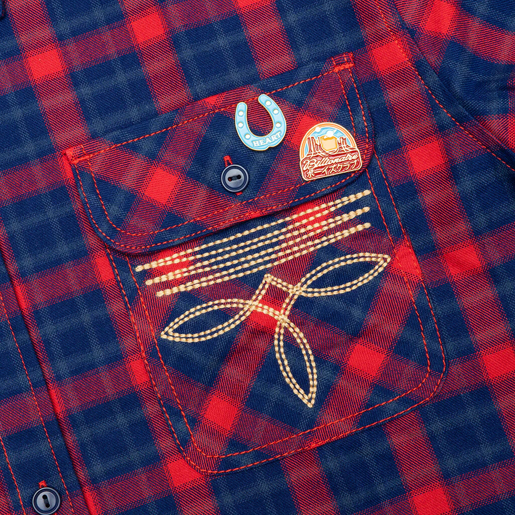 BB Dust L S Flannel Racing Red