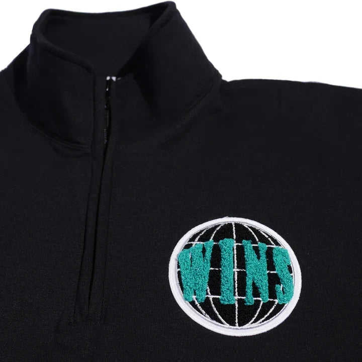 WINS Worldwide Quarter Zip Black