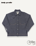 Vintage Rock Dark Grey Denim Jacket HG x Just A Karigar