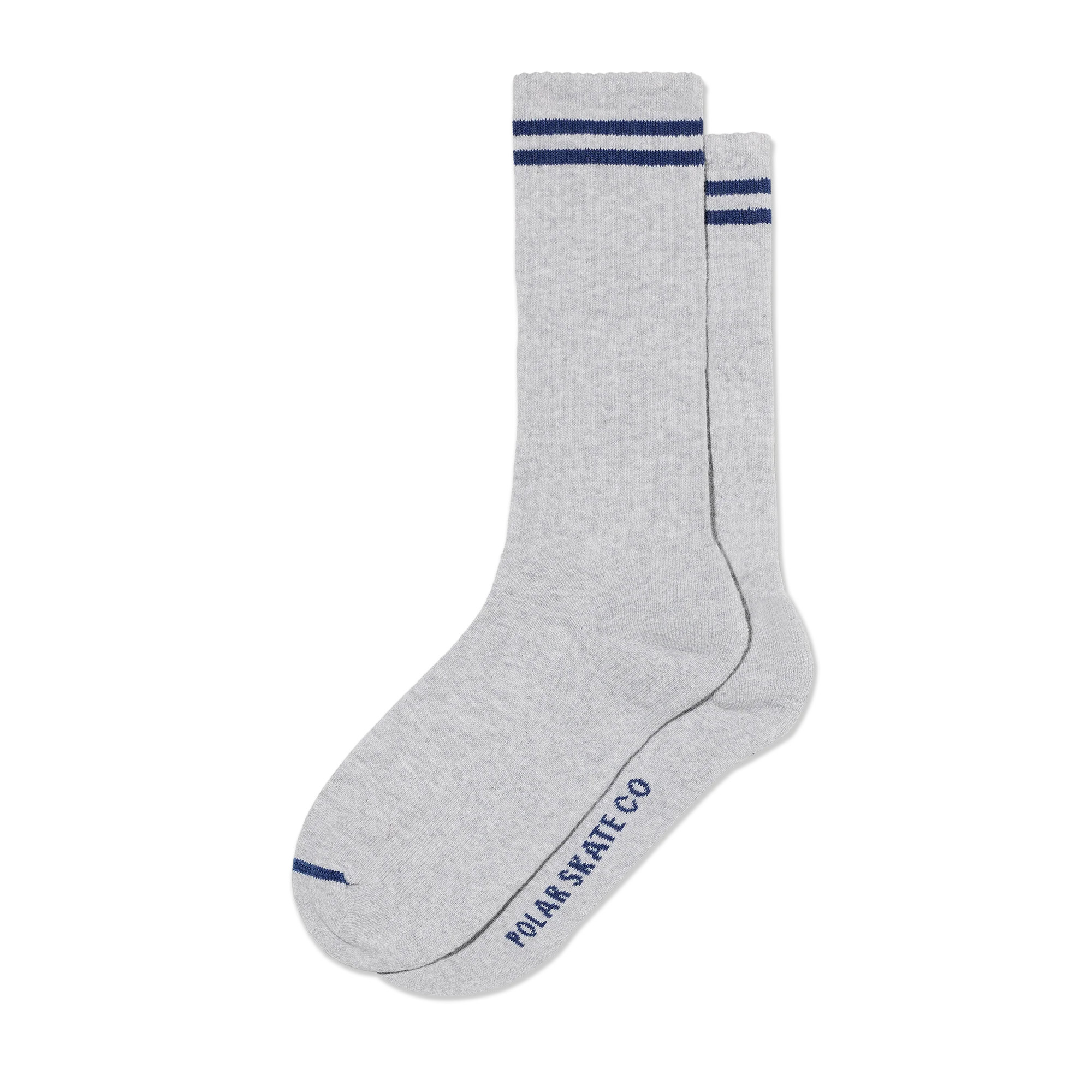 Polar Rib Socks 2 Stripe Heather Grey Blue