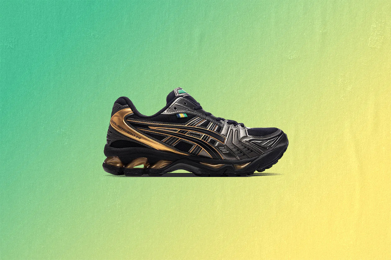 Asics x Ayrton Senna Gel Kayano 14 Black Pure Gold