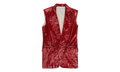 Sequin Sleeveless Blazer WMNS "Red" VAQSS20OW08
