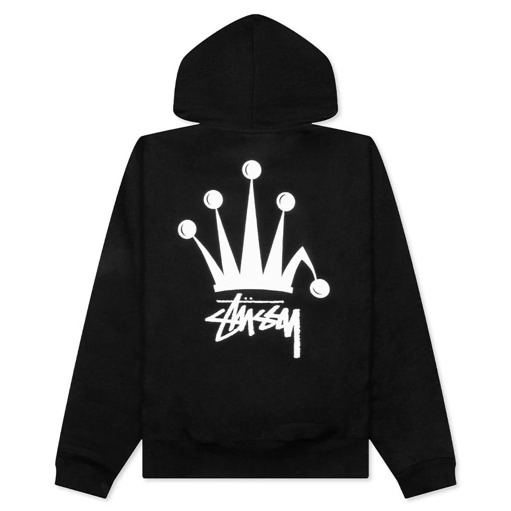 Regal Crown Zip Hoodie Black