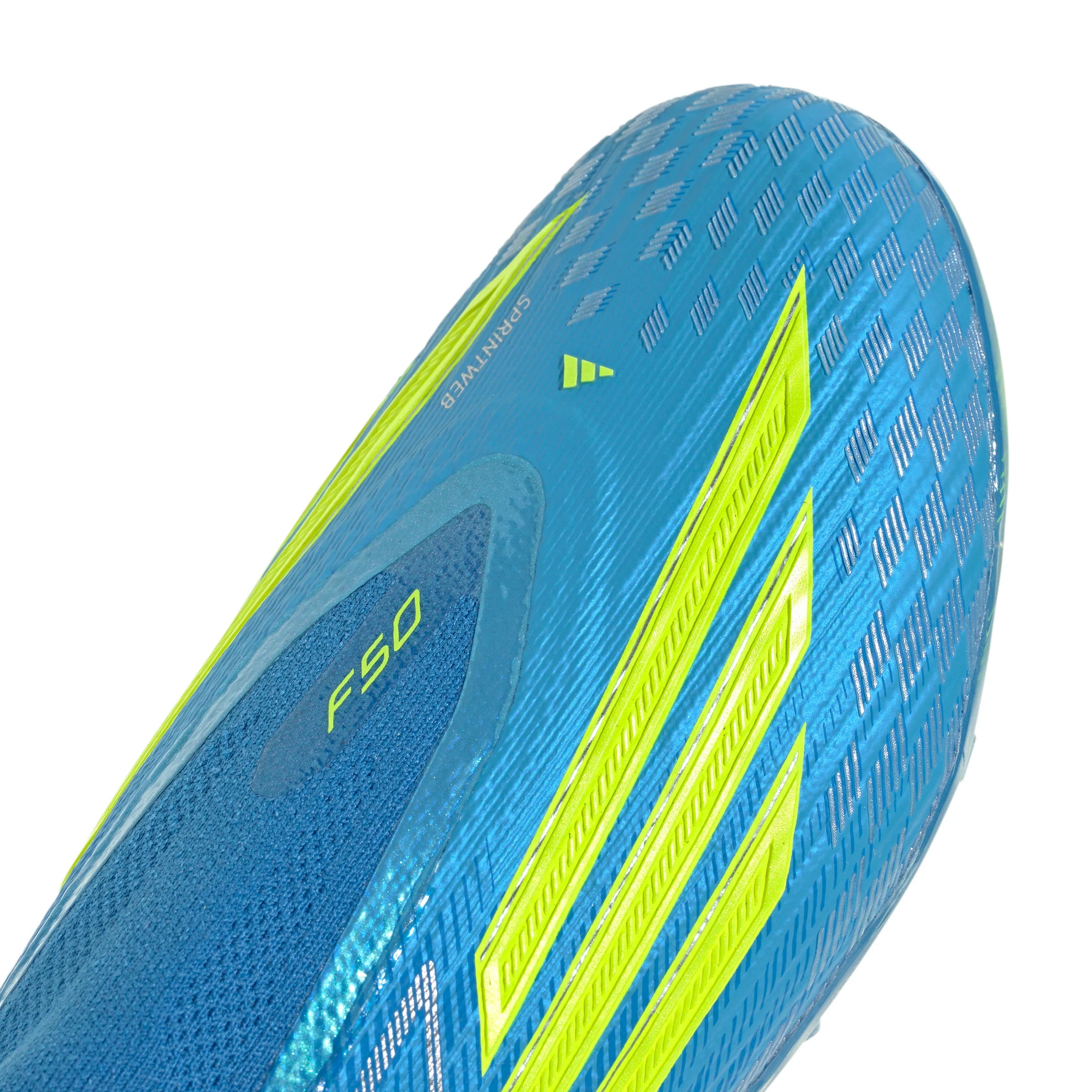 adidas F50 Elite Laceless FG Firm Ground Youth Soccer Cleats Blue Yellow Aqua