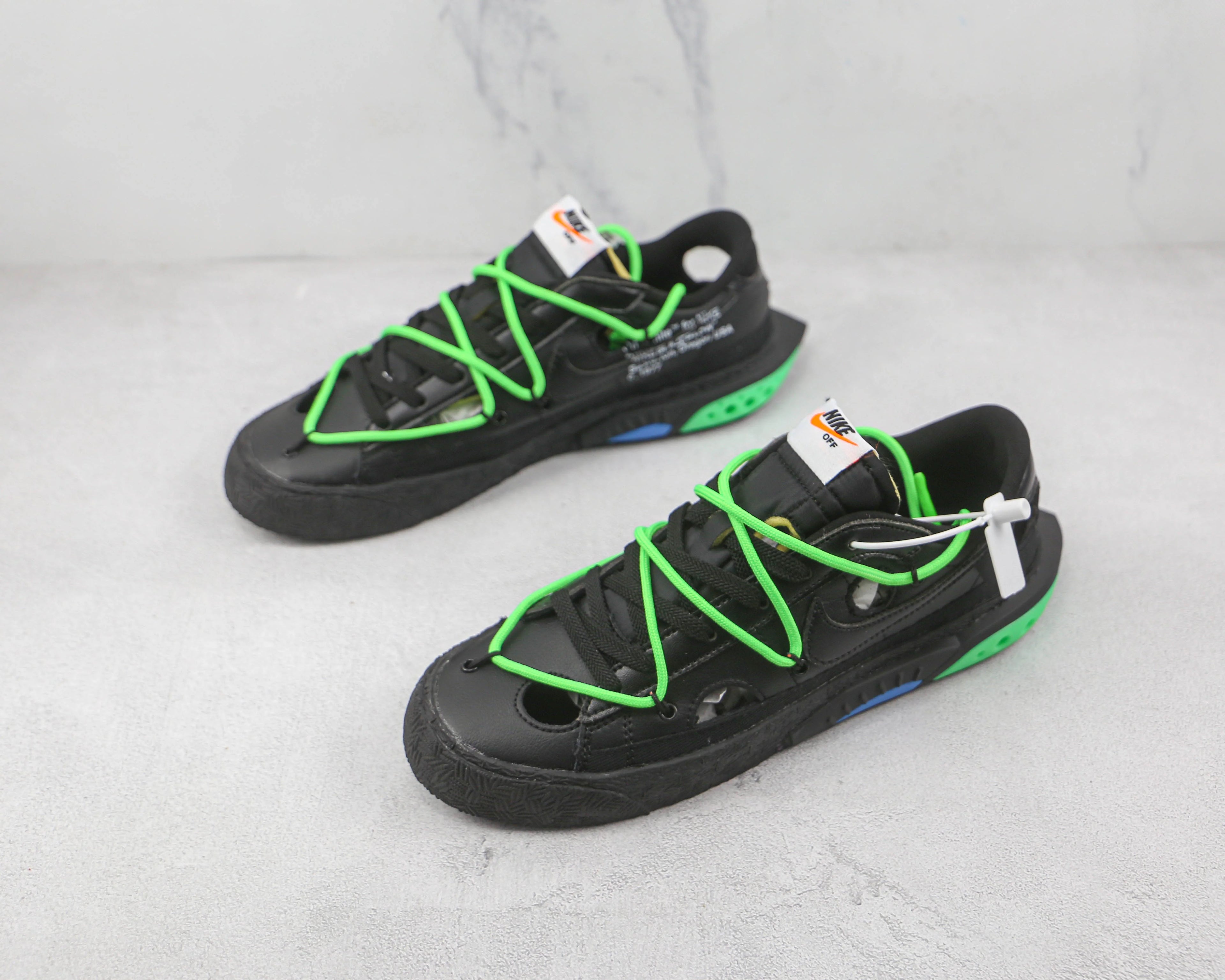 Nike Blazer Low Off White Black Electro Green